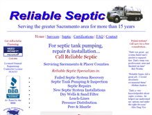 Tablet Screenshot of 4reliableseptic.com